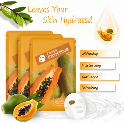 papaya facial lámina mascarilla