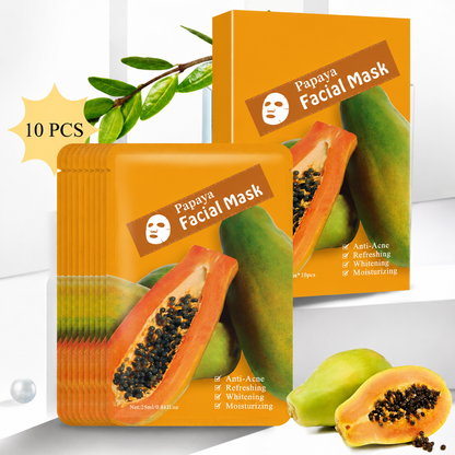 papaya facial lámina mascarilla